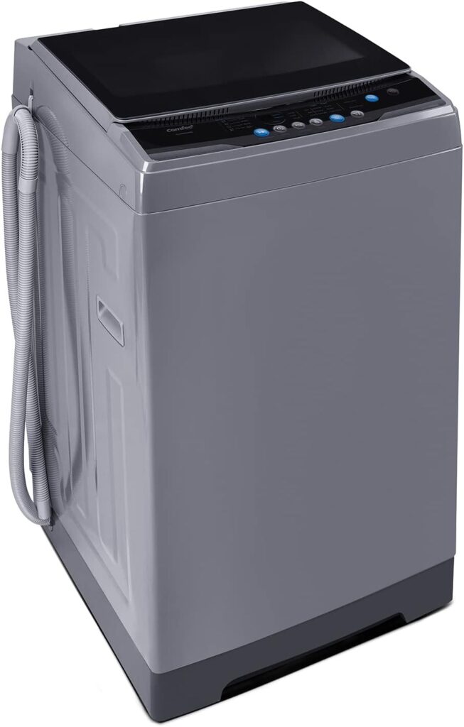 Comfee Portable Washing Machine, 0.9 cu.ft Compact Washer With LED Display, 5 Wash Cycles, 2 Built-in Rollers, Space Saving Full-Automatic Washer